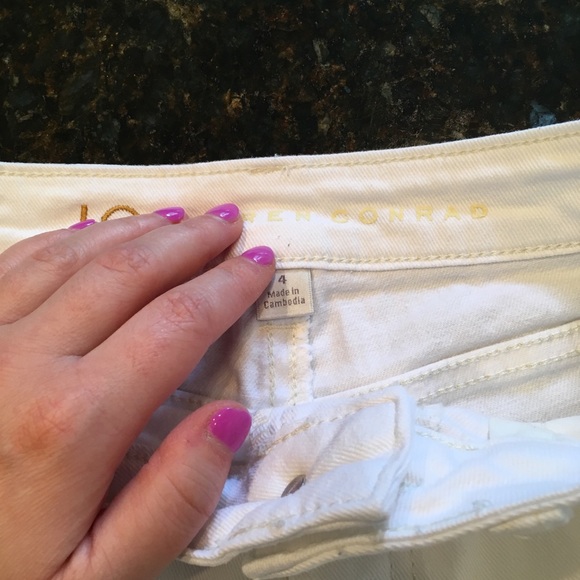 LC Lauren Conrad white Bermuda’s size 4 - Picture 7 of 8